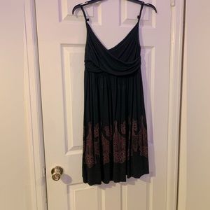Black dress with red design